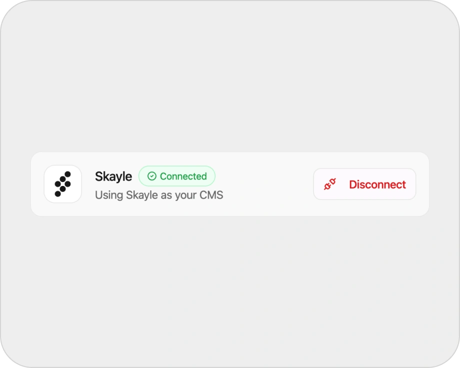 Connector-aware publishing