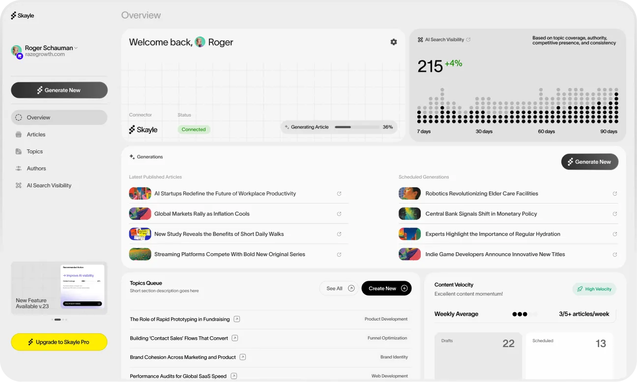 Skayle Dashboard